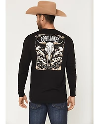 Cody James Men's Steerhead Long Sleeve Graphic T-Shirt