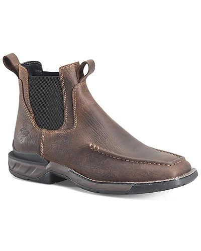 Phantom Rider Men's 6" Romeo Pull-On Ankle Boots - Moc Toe