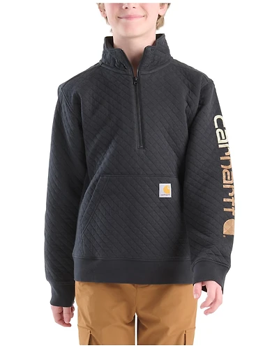 Carhartt Boys' Logo Quarter-Zip Pullover