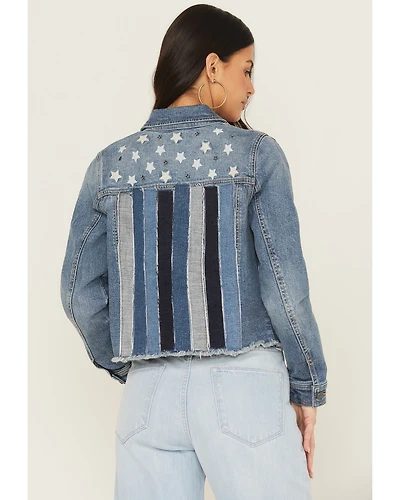 Shyanne Women's Ellis Americana Cropped Trucker Jacket