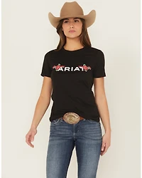 Ariat Women's Boot Barn Exclusive Rosa Logo Short Sleeve Graphic Tee