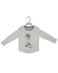 Wrangler Toddler Girls' Flower Boot Long Sleeve Graphic T-Shirt