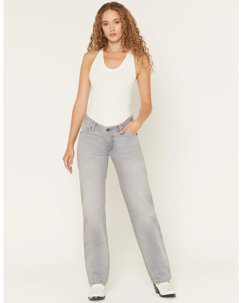 Wrangler Women's Haute Haze Low Rise Cowboy Straight Denim Jeans