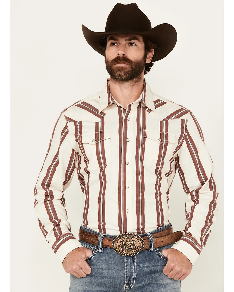 Wrangler Retro Men's Striped Long Sleeve Snap Western Shirt