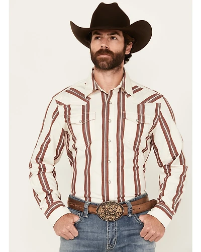 Wrangler Retro Men's Striped Long Sleeve Snap Western Shirt