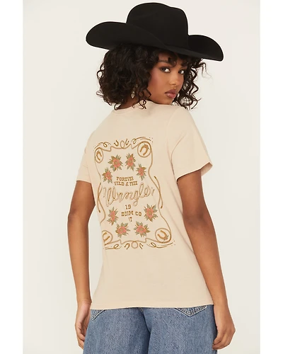 Wrangler Women's Logo Flower Short Sleeve Graphic Tee