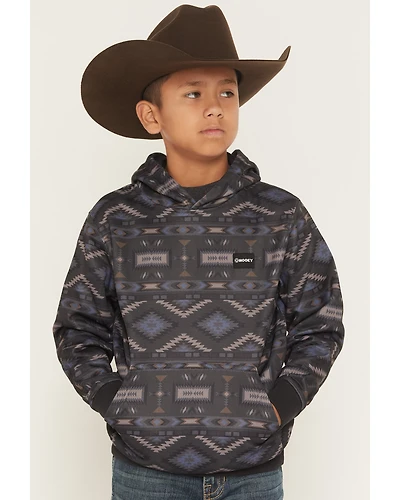 Hooey Boys' Legendary Geo Print Hooded Sweatshirt