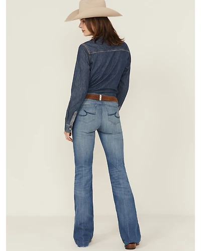 Ariat Women's Elaina Medium Wash High Rise Slim Trouser Stretch Denim Jeans