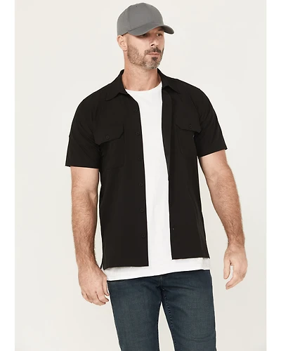 Dickies Men's Solid Pro Short Sleeve Button-Down Performance Work Shirt
