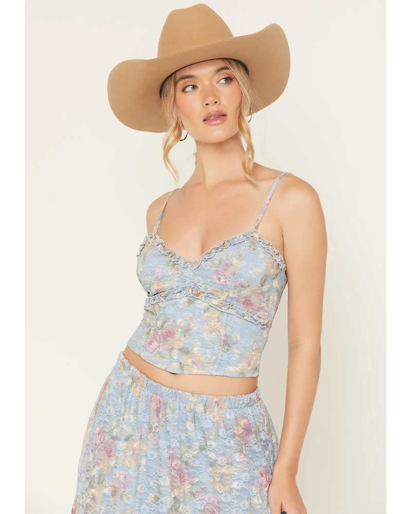 Originality Women's Boot Barn Exclusive Printed Lace Corset Tank