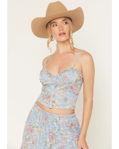 Originality Women's Boot Barn Exclusive Printed Lace Corset Tank