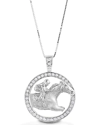 Kelly Herd Women's Circle Race Horse Necklace