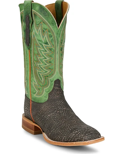 Justin Men's Cowman Western Boots - Broad Square Toe