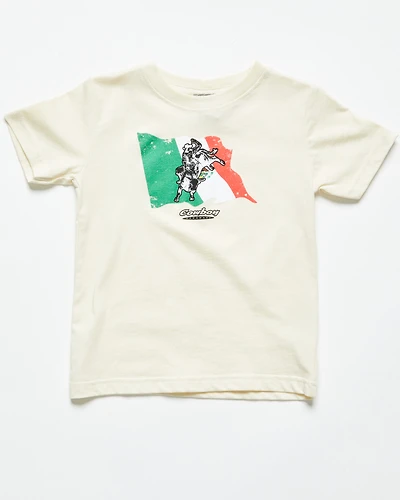 Cowboy Hardware Toddler Boys' Bull Mexico Flag Short Sleeve Graphic T-Shirt