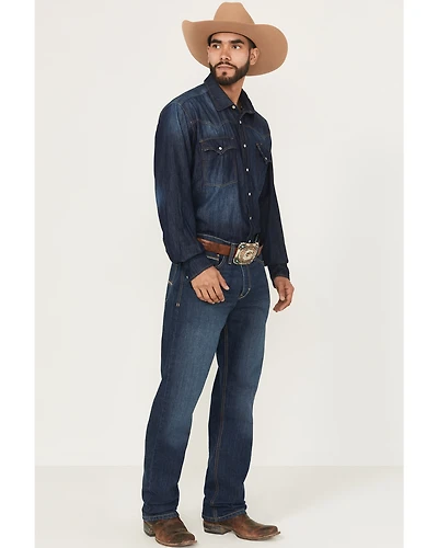 Cinch Men's Sawyer Dark Wash Loose Bootcut Stretch Denim Jeans