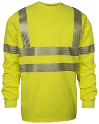 National Safety Apparel Men's 2X-3X FR Vizable Hi-Vis Long Sleeve Work T-Shirt - Tall