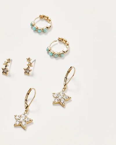 Lainey Wilson Women's Country Cool  Star Earring Set - 3 Piece