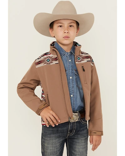 Rodeo Clothing Boys' Southwestern Print Softshell Jacket