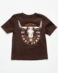 Cody James Toddler Boys' USA Steerhead Short Sleeve Graphic T-Shirt