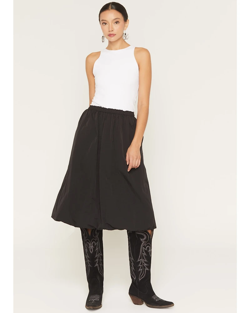 By Together Women's Bubble Midi Skirt