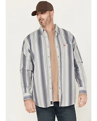 Ariat Men's FR Sunset Striped Print Long Sleeve Button-Down Work Shirt