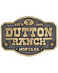 Montana Silversmiths Men's Dutton Ranch Montana Two-Tone Belt Buckle