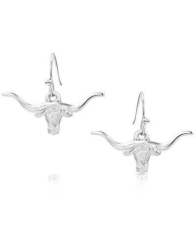 Montana Silversmiths Women's Out West Longhorn Earrings