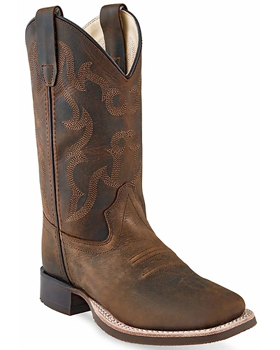 Cody James Boys' Nash Distressed Western Boots - Broad Square Toe
