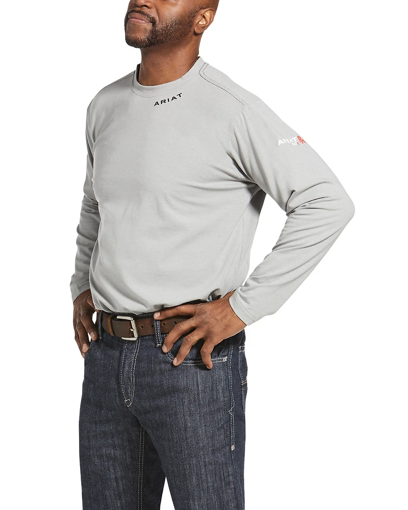 Ariat Men's Silver Fox FR Baselayer Long Sleeve Work T-Shirt