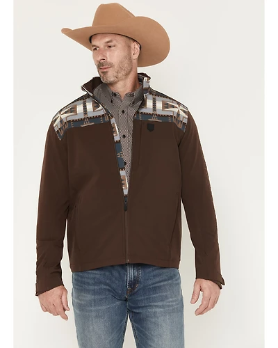 RANK 45® Men's Cheneka 2.0 Colorblock Southwestern Print Softshell Jacket
