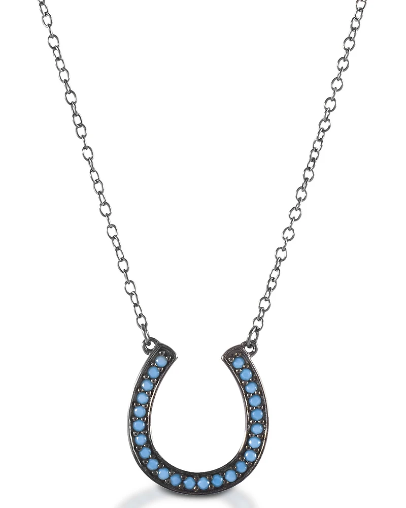 Kelly Herd Women's Turquoise Horseshoe Necklace