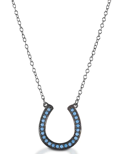 Kelly Herd Women's Turquoise Horseshoe Necklace