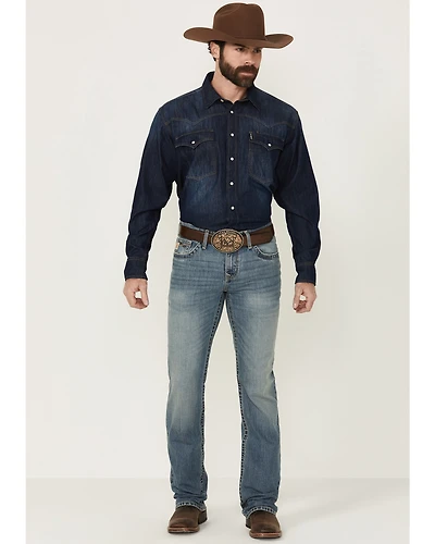 Cinch Men's Ian Medium Wash Slim Bootcut Rigid Denim Jeans