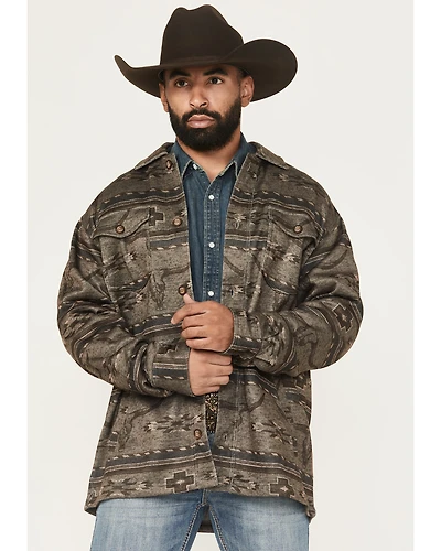 Ariat Men's Caldwell Southwestern Print Long Sleeve Button-Down Shirt Jacket