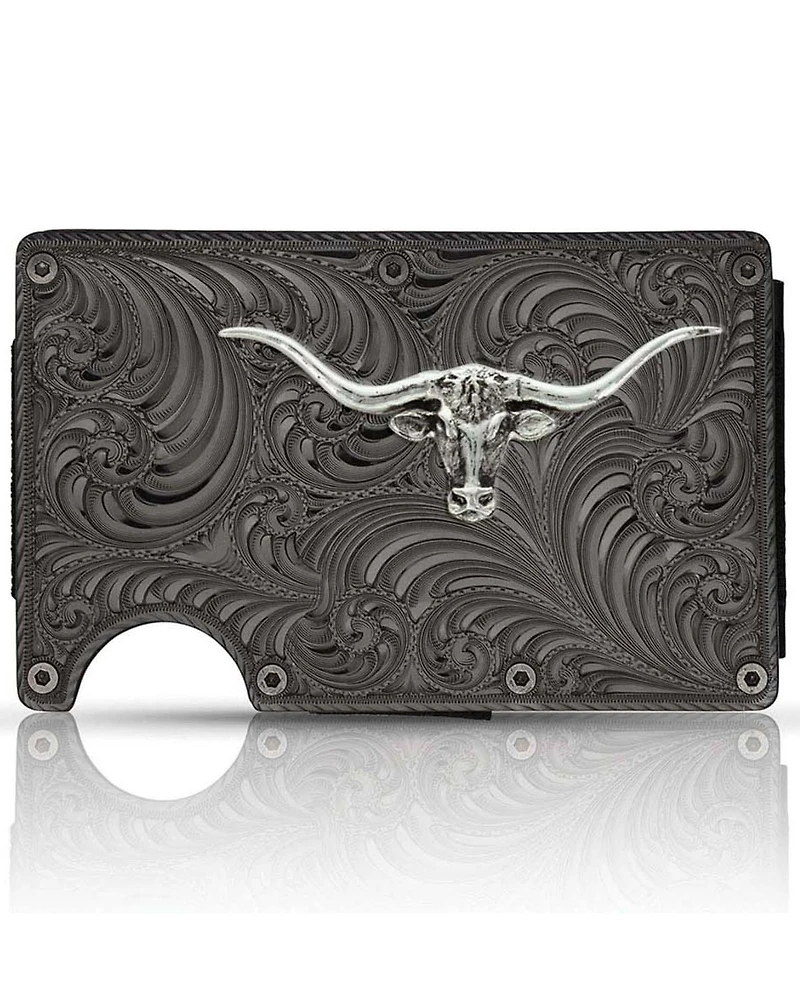 Montana Silversmiths Men's Montana Gunmetal Credit Card & Cash Case
