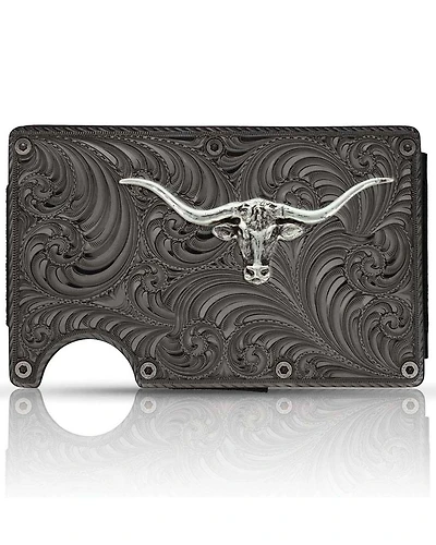 Montana Silversmiths Men's Montana Gunmetal Credit Card & Cash Case
