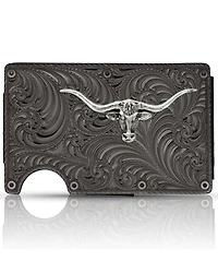 Montana Silversmiths Men's Montana Gunmetal Credit Card & Cash Case
