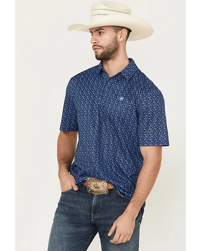 Ariat Men's TEK Leaf Print Short Sleeve Performance Polo