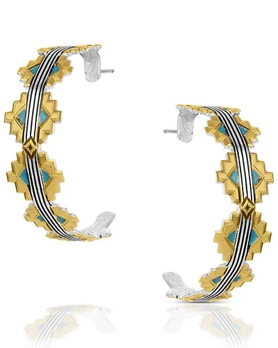 Montana Silversmiths Women's Southwestern Hoop Earrings