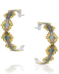 Montana Silversmiths Women's Southwestern Hoop Earrings