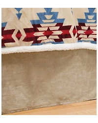 Carstens Home Solid Cream & Khaki Plush Velvet Bed Skirt - King Size