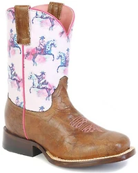 Roper Little Girls' Ryder Western Boots - Broad Square Toe