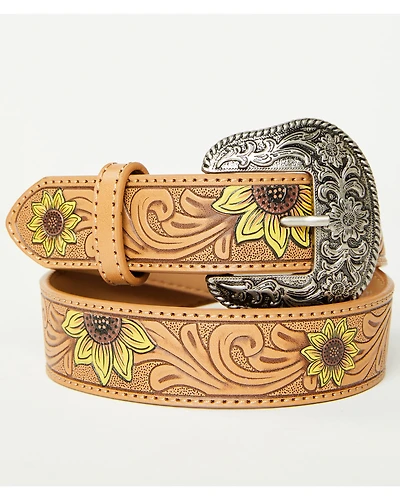 Shyanne Girls' Ellie Sunflower Tooled Belt