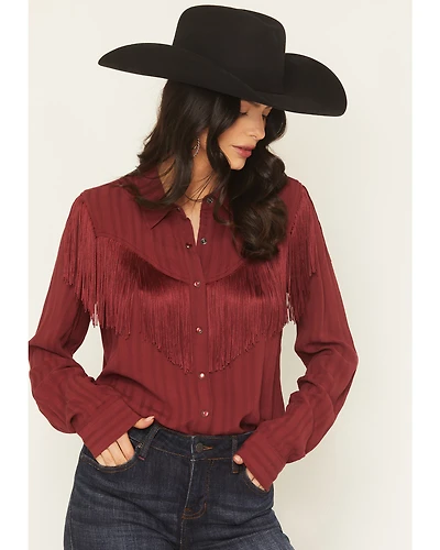 Idyllwind Women's Revive Fringe Long Sleeve Snap Crinkle Shirt