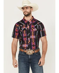 Rock & Roll Denim Men's Boot Barn Exclusive TEK Southwestern Striped Short Sleeve Snap Shirt