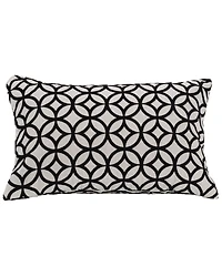 HiEnd Accents Black Augusta Cutted Velvet Pillow