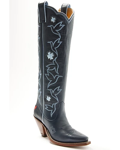 Besita Boots Women's The Honey Bird Embroidered Tall Western - Snip Toe