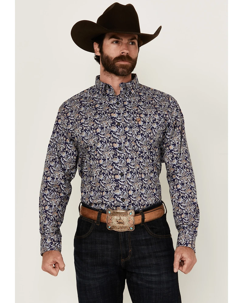 Ariat Men's Creighton Paisley Print Long Sleeve Button-Down Western Shirt