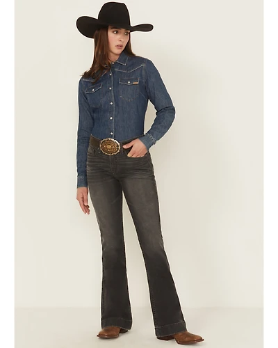 Cinch Women's Lynden Moderate Rise Slim Trouser Stretch Denim Jeans