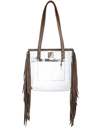 STS Ranchwear By Carroll Women's Clear Stadium Fringe Tote Bag